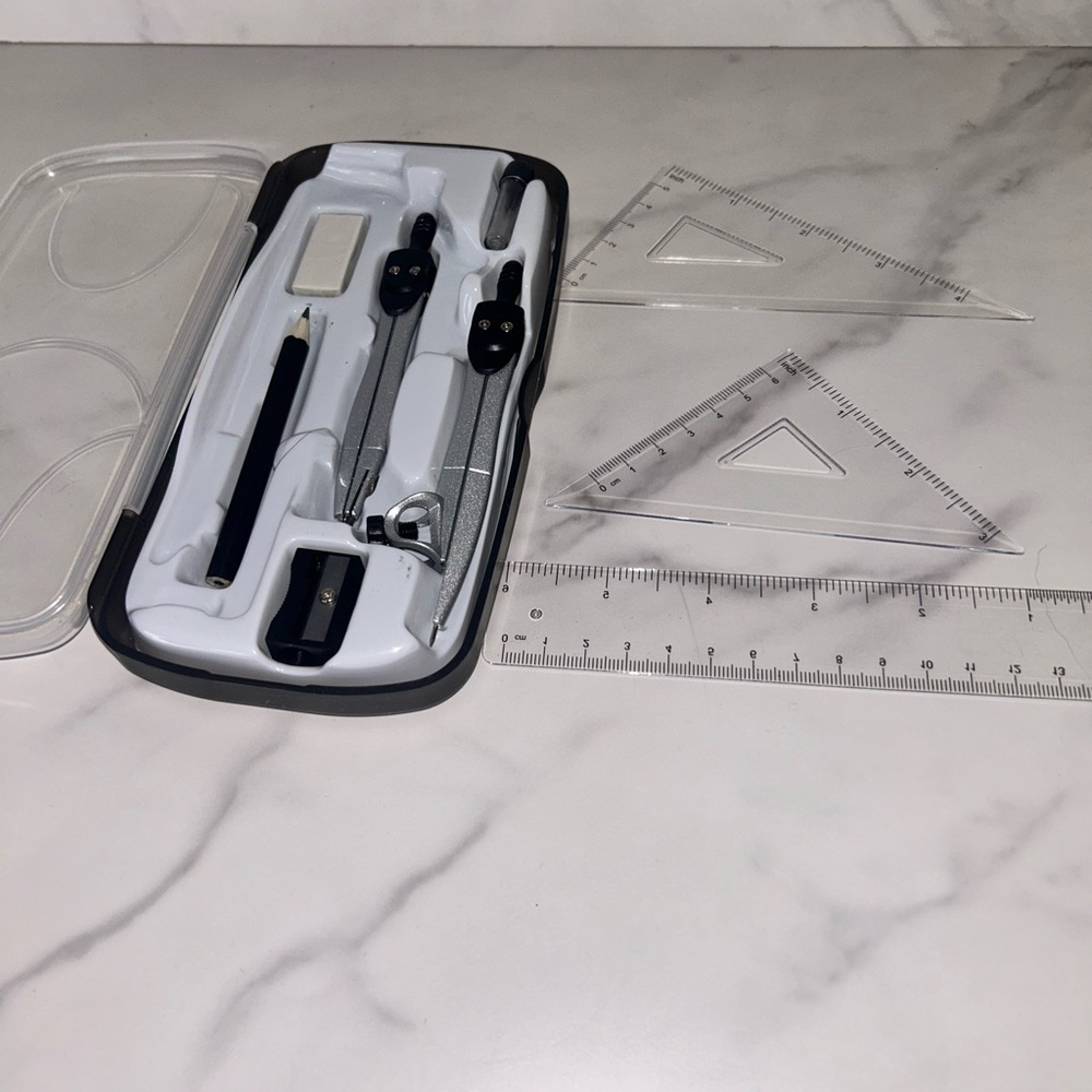 Geometry Set with Case - Picture 2 of 2
